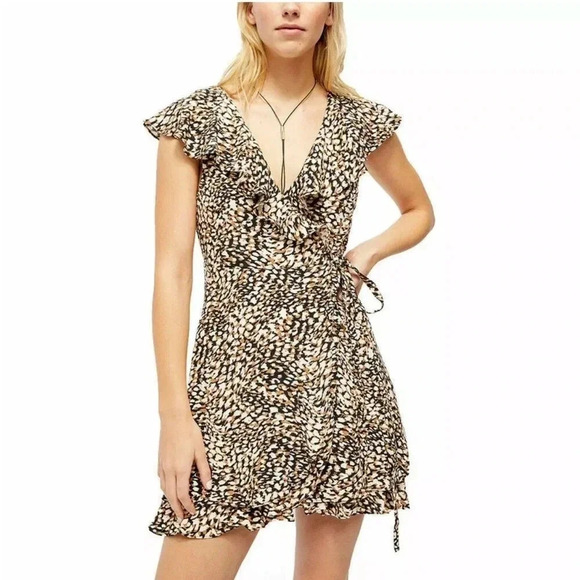 Free People Dresses & Skirts - Free People• French Quarter Wrap Mini Dress Size Small